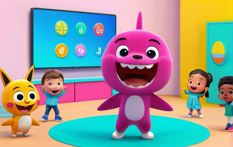 핑크퐁 관련 상품 - **Image Prompt 1: Joyful Learning with Diverse Pinkfong Characters**
A vibrant and cheerful illu...